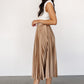 Demetria Pleated Midi Skirt | Light Bronze