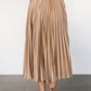 Demetria Pleated Midi Skirt | Light Bronze