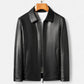 Men's Stand Collar PU Leather Jacket – Autumn Elegance