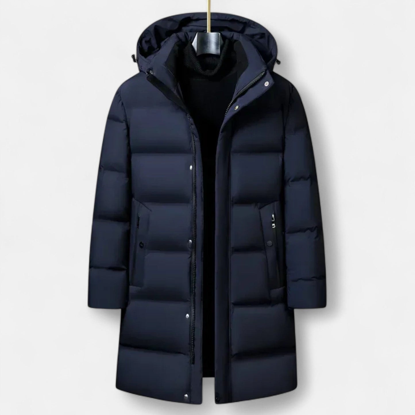 Men's Luxury Hooded Down Parka – Insulated Winter Elegance