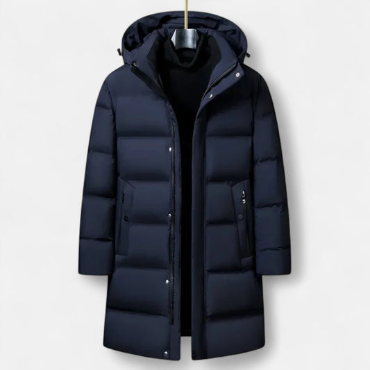 Men's Luxury Hooded Down Parka – Insulated Winter Elegance