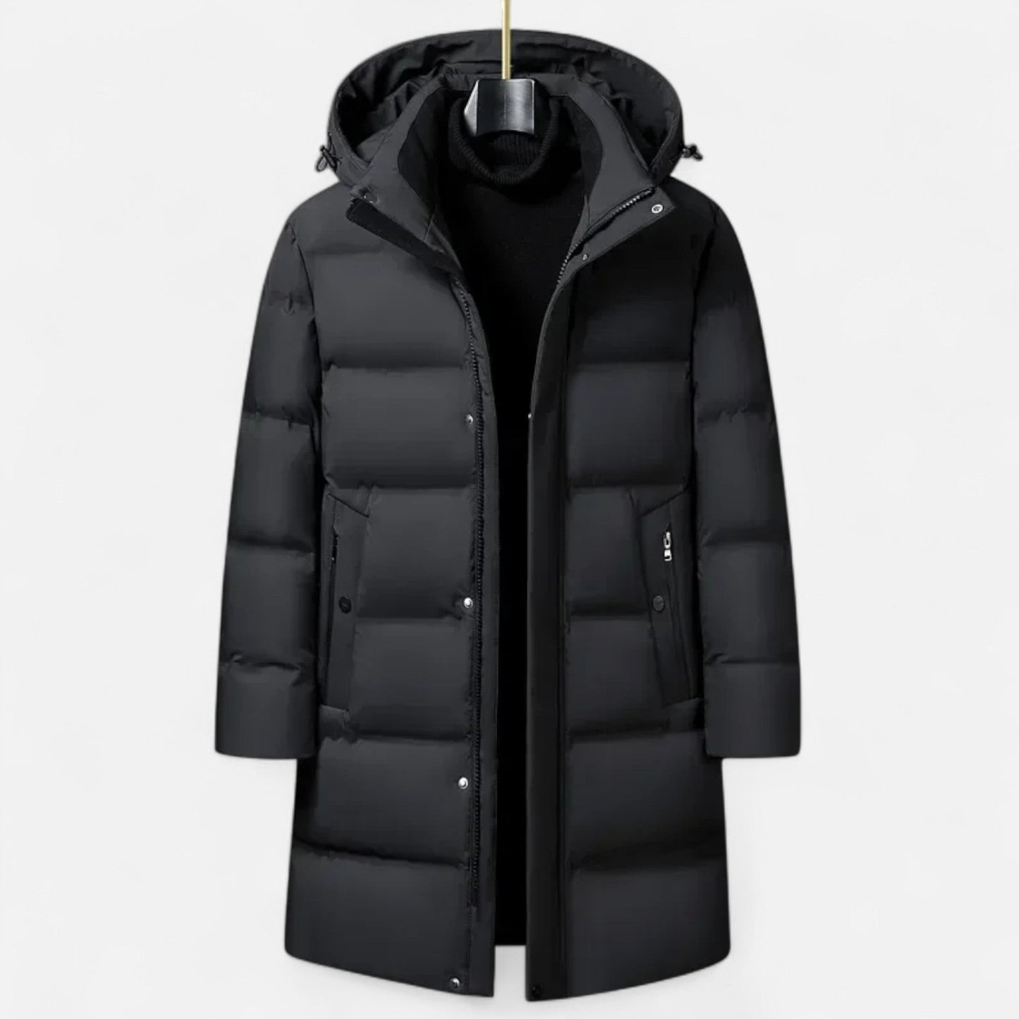 Men's Luxury Hooded Down Parka – Insulated Winter Elegance