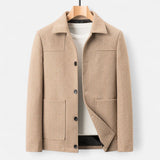 Men's Elegant Wool Blend Jacket with Business Lapel