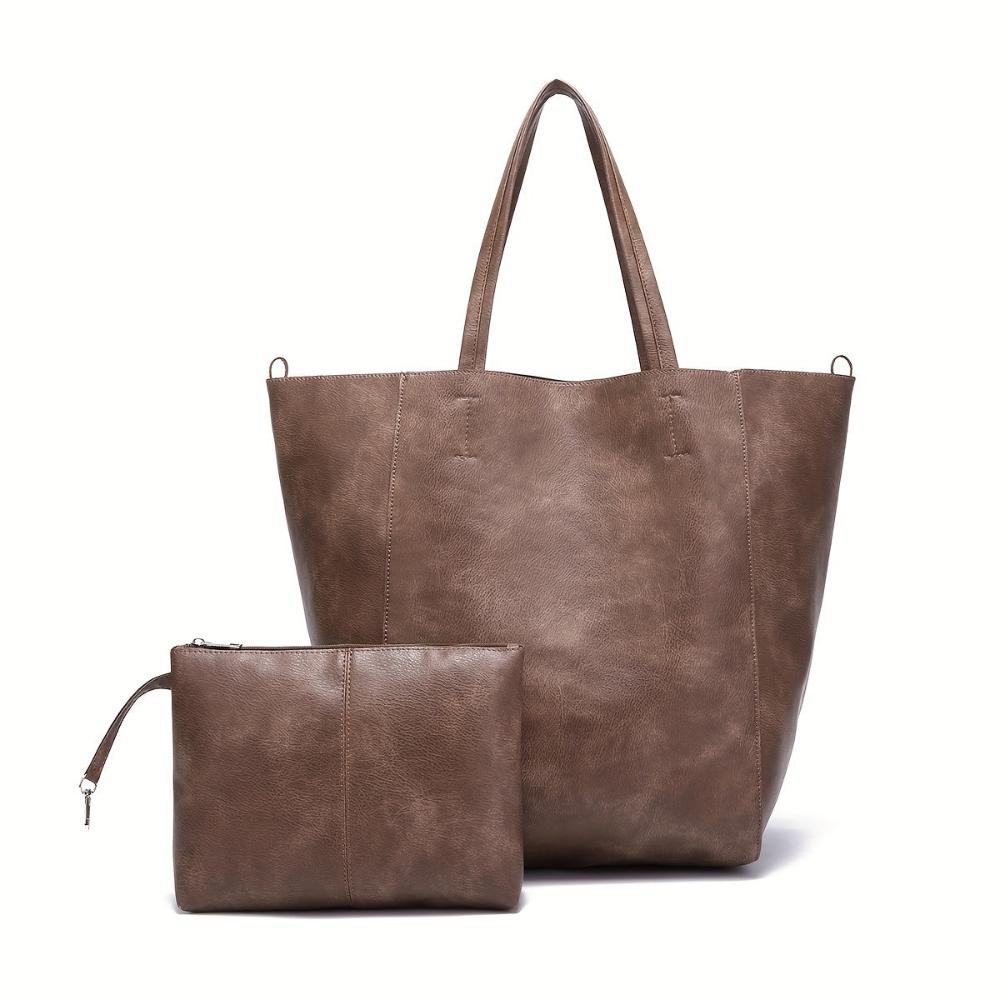 Heather - Vegan Leather Tote Bag - Samberule