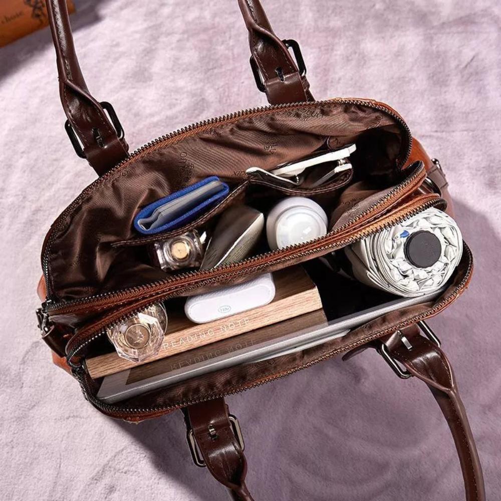 Pamela - Vegan Leather Dome Handbag - Samberule