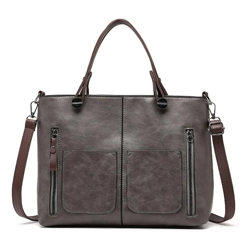 Delilah - Vegan Leather Structured Tote Handbag - Samberule