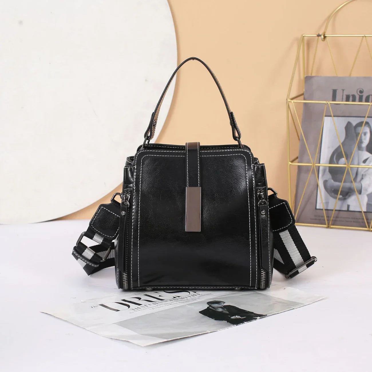 Ellen - Structured Satchel Handbag - Samberule