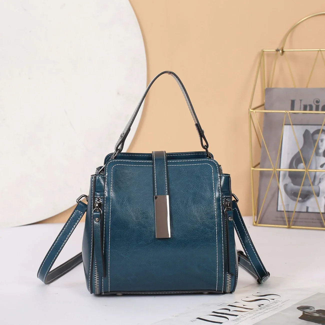 Ellen - Structured Satchel Handbag - Samberule