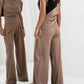 Lrregular Sleeveless Casual Two-piece Set