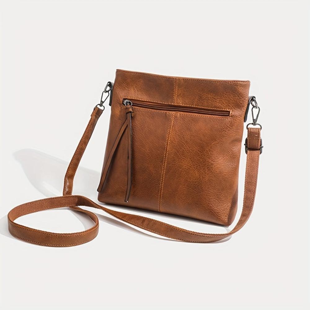 Anna - Vegan Leather Slim Crossbody Bag - Samberule