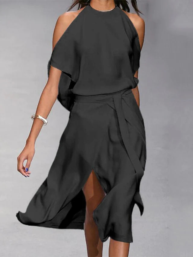 Sharon - Halter Midi Dress - Samberule