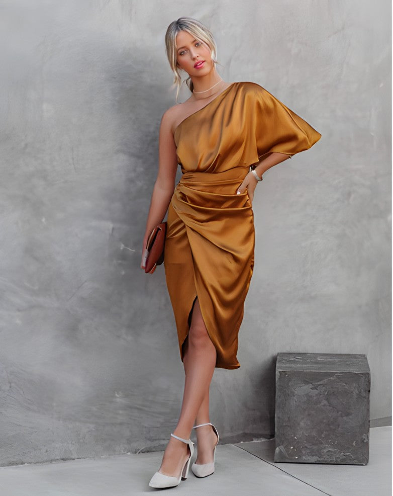 Layla - One-Shoulder Party Dress - Samberule