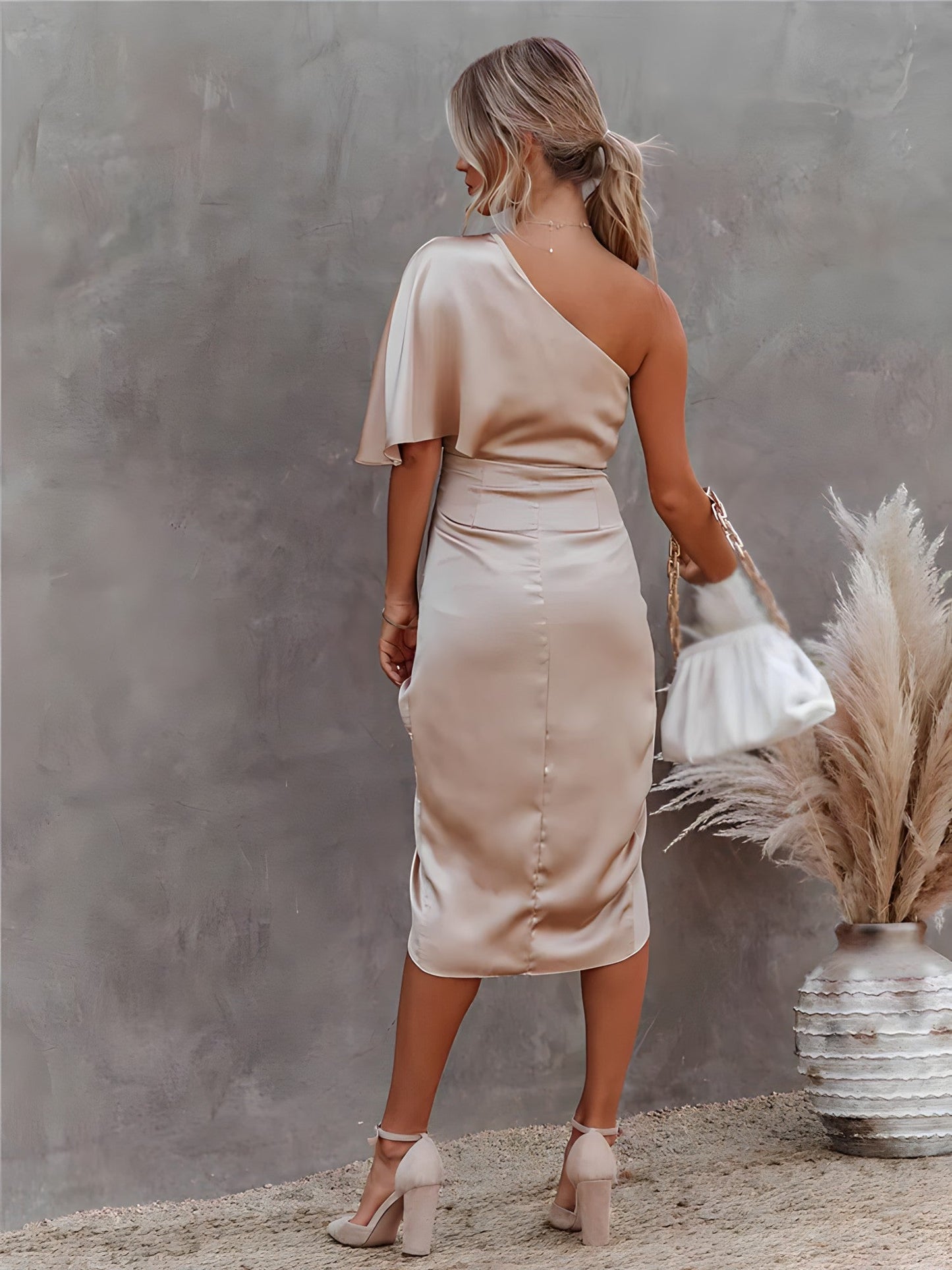 Layla - One-Shoulder Party Dress - Samberule