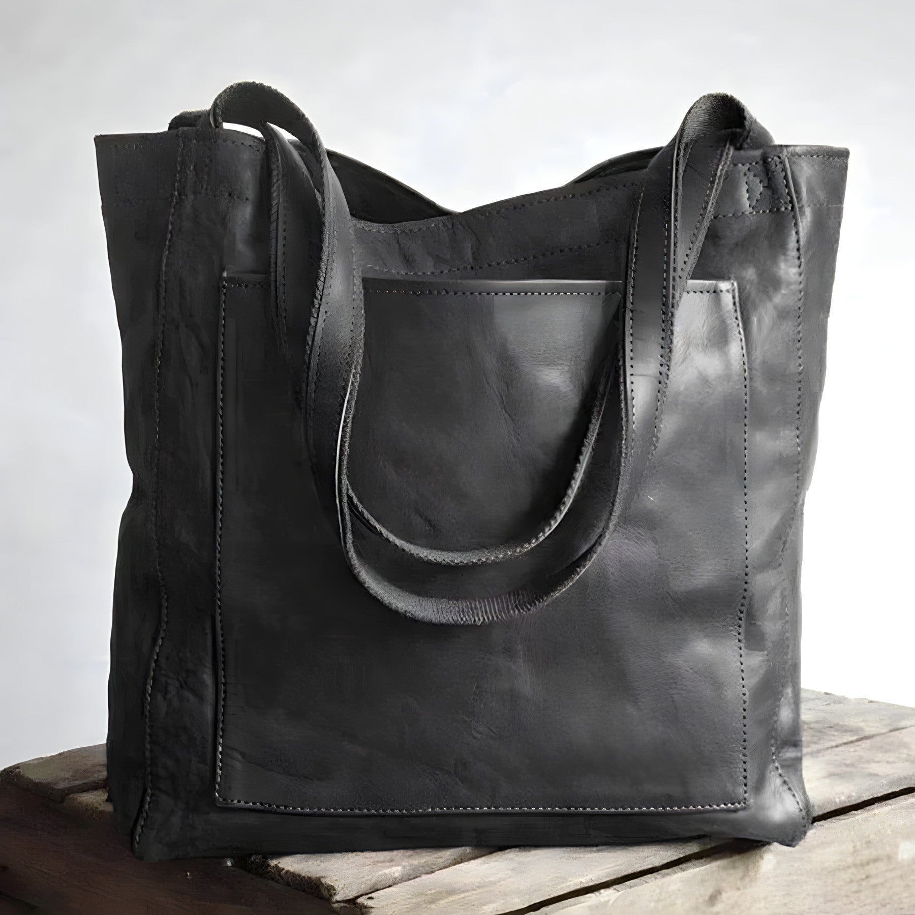 Isabella - Vegan Leather Oversized Shoulder Tote - Samberule