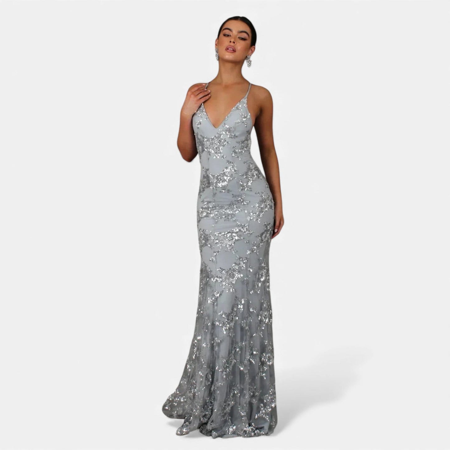 Women’s Elegant Sequin Maxi Dress - Samberule