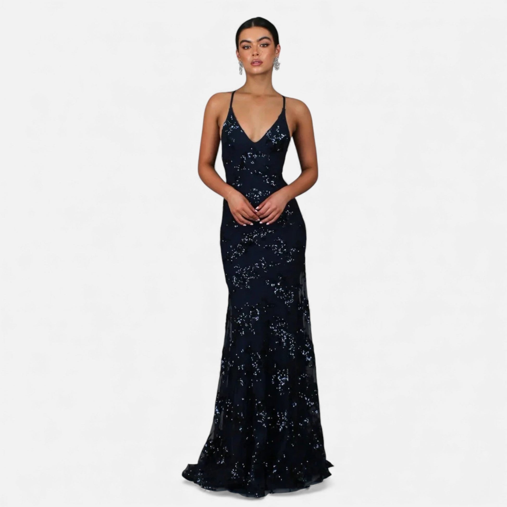Women’s Elegant Sequin Maxi Dress - Samberule