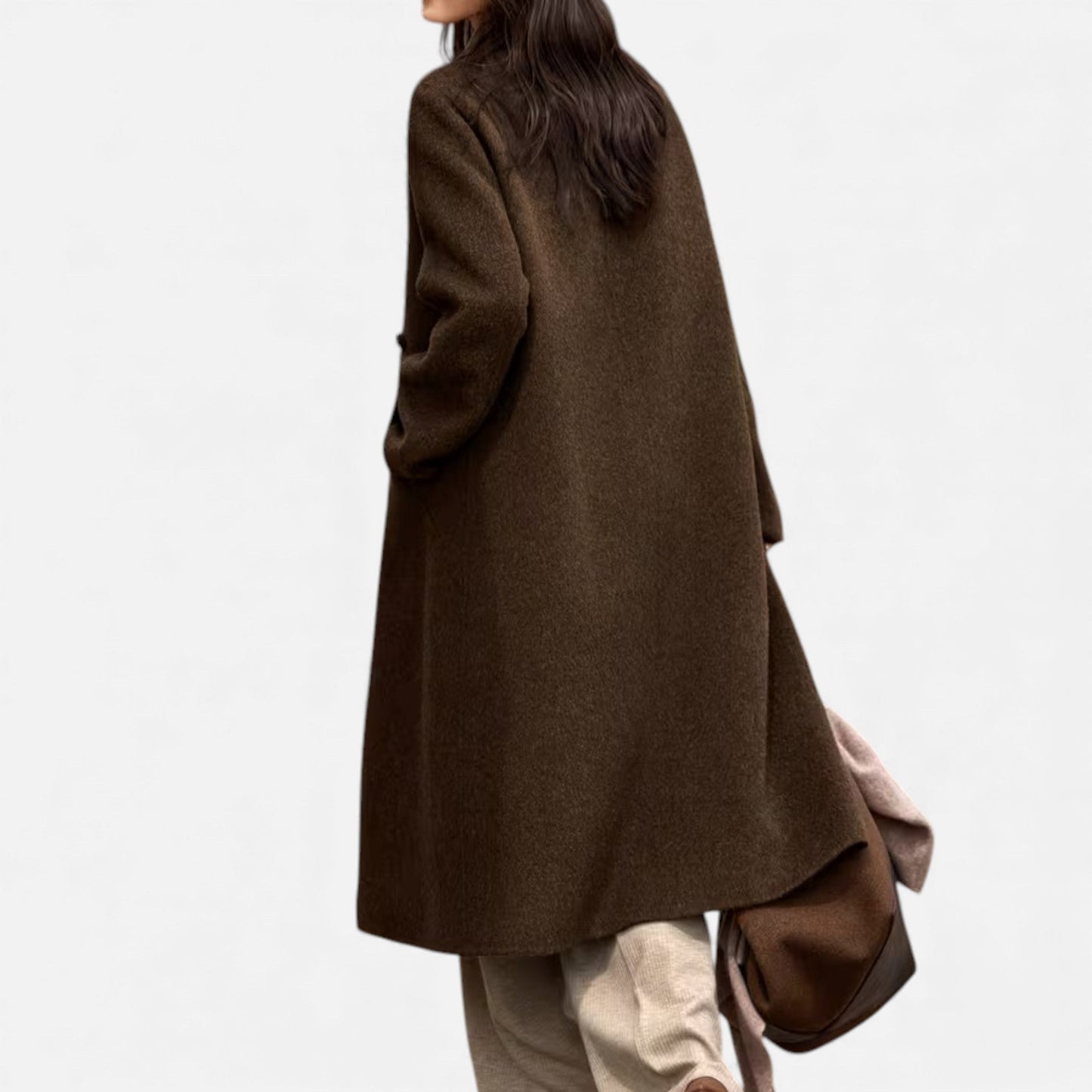 Women’s Structured Long Wool Winter Coat - Samberule