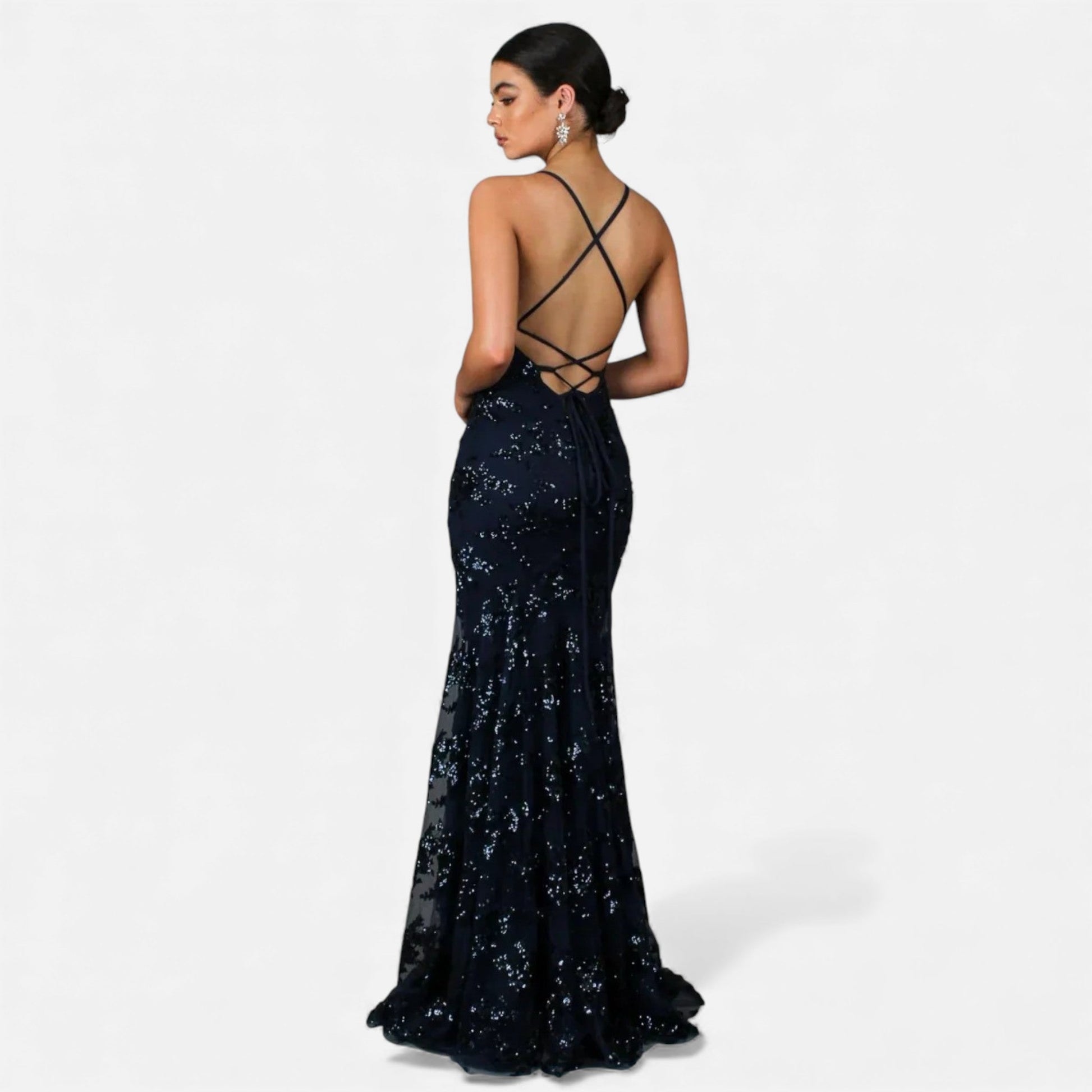 Women’s Elegant Sequin Maxi Dress - Samberule