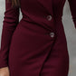 Caroline | Women’s Spring Buttoned Wrap Midi Dress