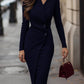 Caroline | Women’s Spring Buttoned Wrap Midi Dress