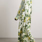 Delicate Floral And Fruit Print Maxi Dress