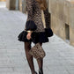 Sexy Leopard Print Ruffled Mini Dress