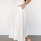 Katie Pleated Midi Skirt | Off White