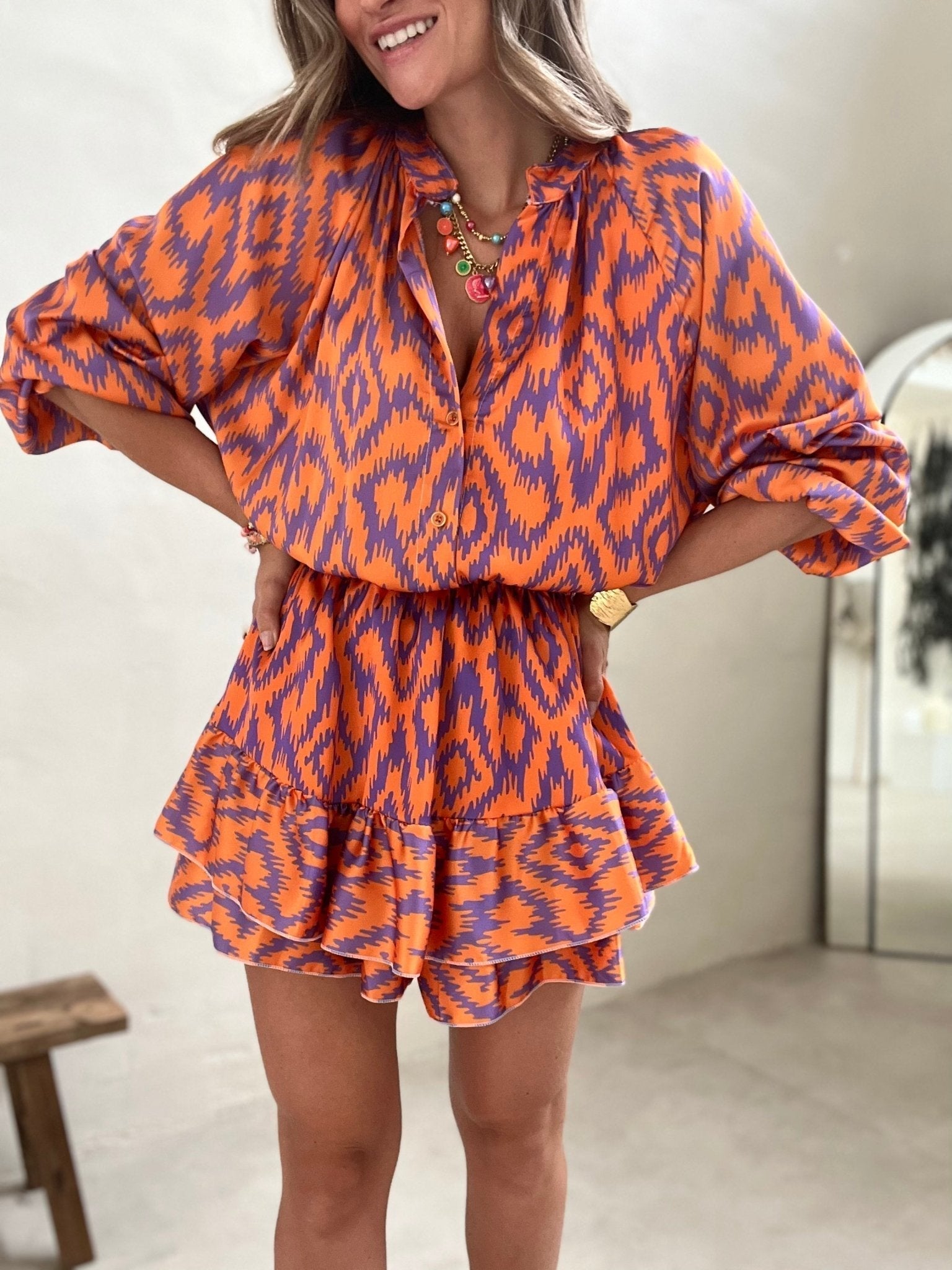 Eleanor - Ruffle Mini Dress - Samberule