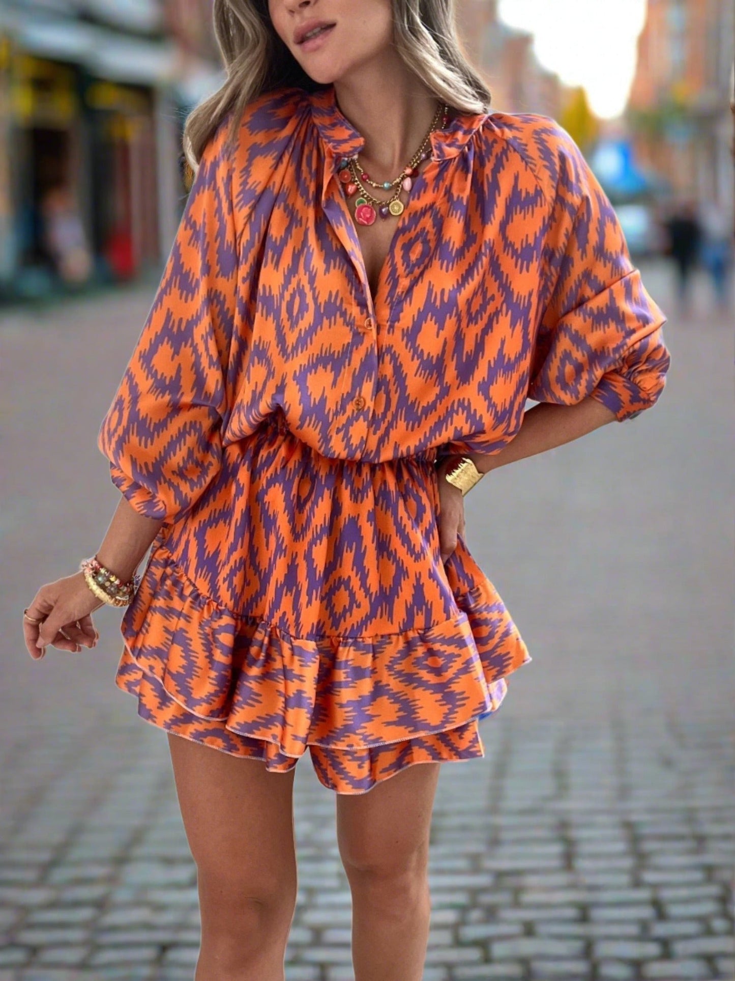 Eleanor - Ruffle Mini Dress - Samberule