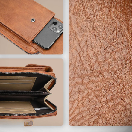 Ann - Vegan Leather Crossbody Wallet Bag - Samberule