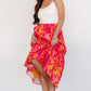 Luana Tiered Skirt | Orange + Fuchsia