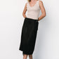 Malika Faux Wrap Skirt | Black