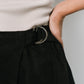 Malika Faux Wrap Skirt | Black