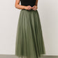 Mila Tulle Skirt | Dark Sage