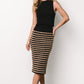 Mitzi Knit Midi Skirt | Black + Camel