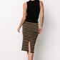 Mitzi Knit Midi Skirt | Black + Camel