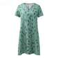 Johanna – Printed V-Neck Dress - Samberule
