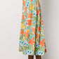 Nika Tiered Skirt | Orange + Blue Floral