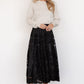 Palini Velvet Skirt | Black