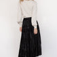 Palini Velvet Skirt | Black