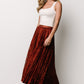Palini Velvet Skirt | Rust