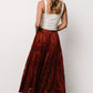 Palini Velvet Skirt | Rust