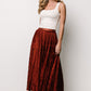 Palini Velvet Skirt | Rust