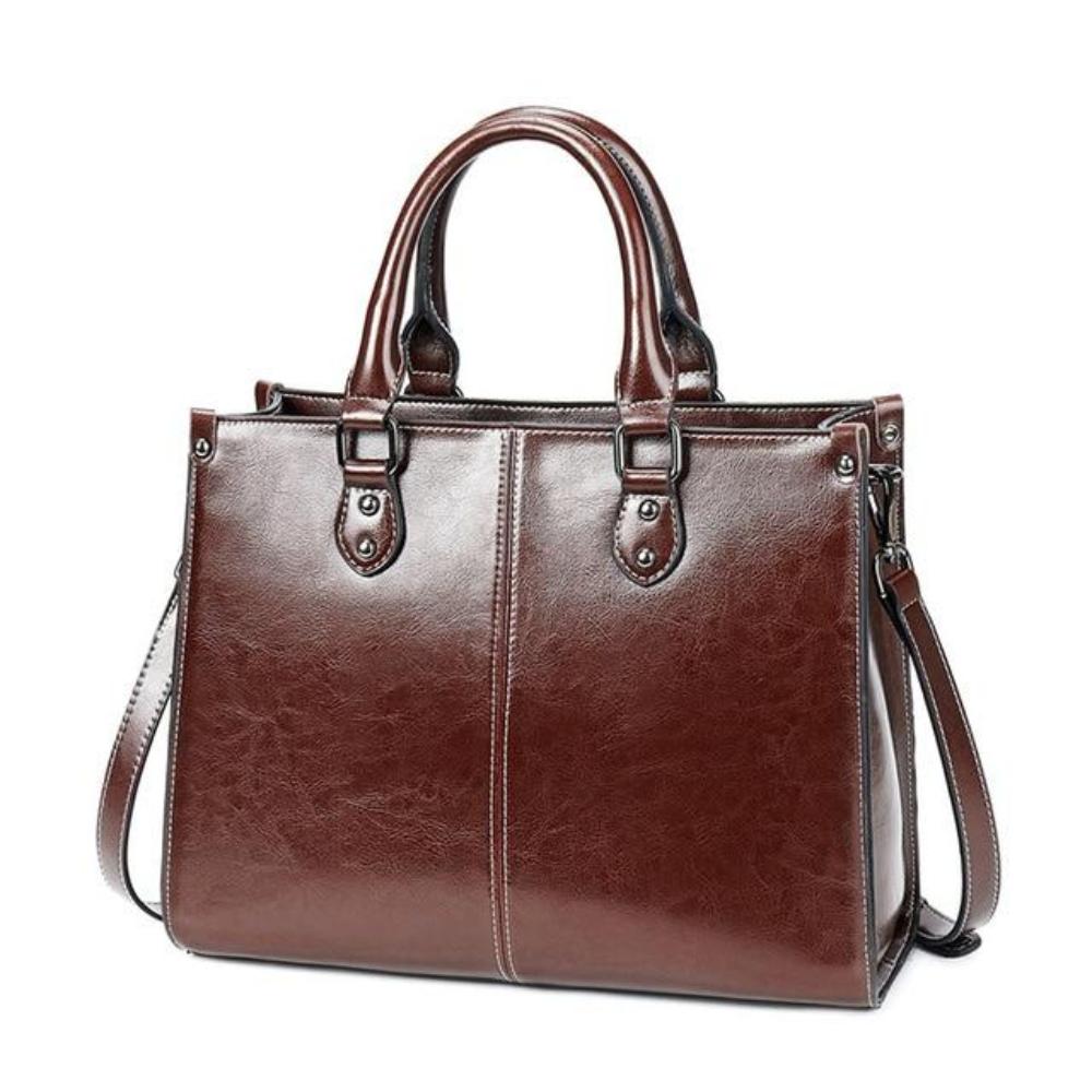 Sally - Structured Leather Handbag - Samberule