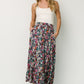 Reilly Maxi Skirt | Navy Flower Print