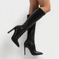 CHARLIE Faux Leather Knee-High Boots