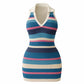 ROMANA Knit Crochet Halter Dress