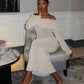 ANGELICA Knit Off-Shoulder Maxi Dress