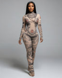 KORI Mesh Printed Jumpsuit