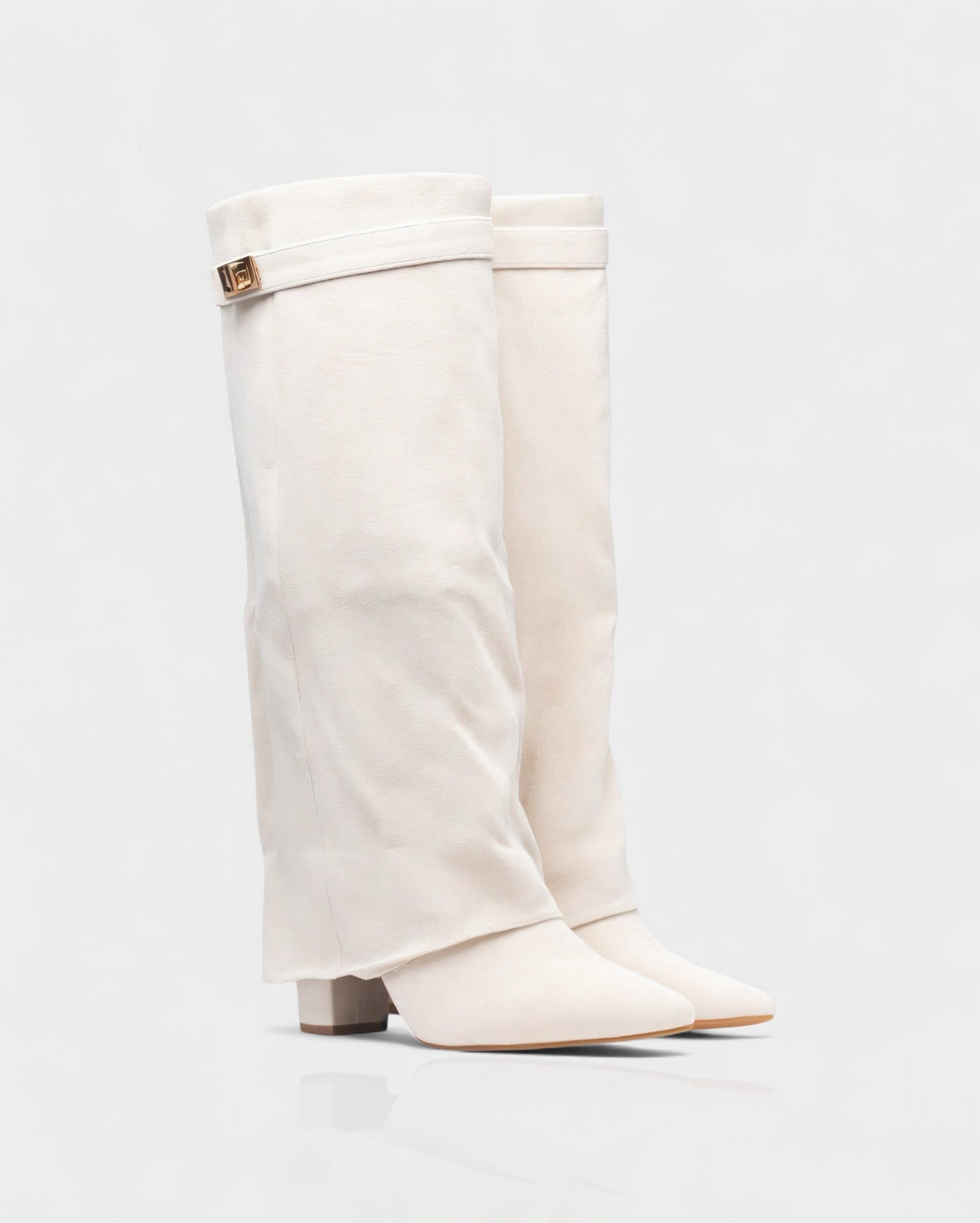 MAISY Straight Pointed-Toe Knee-High Boots